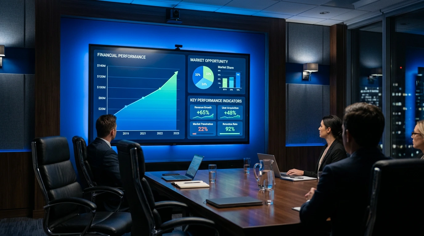 Investorenpräsentation mit professionellen Finanzdaten und Wachstumscharts